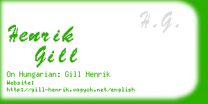 henrik gill business card